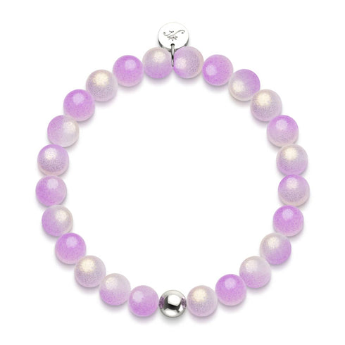 Pétillant Lavande | Bracelet en verre scintillant